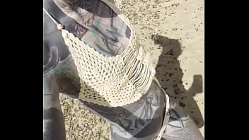 I love to be on the beach and bath my tattoos in the cold sea you too ️️ let’s soak up the sun and show