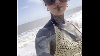 I love to be on the beach and bath my tattoos in the cold sea you too ️️ let’s soak up the sun and show