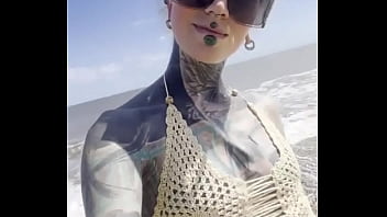 I love to be on the beach and bath my tattoos in the cold sea you too ️️ let’s soak up the sun and show