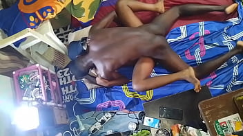 Mature woman riding her young lover like a bull