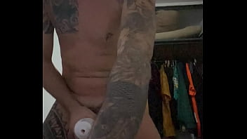 Stand up cum in slowmo