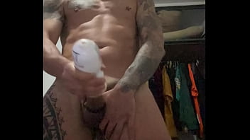 Stand up cum in slowmo