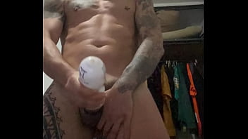 Stand up cum in slowmo