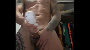 Stand up cum in slowmo