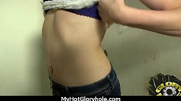 Ebony's first gloryhole blowjob and cum swallow 2 Ebony's first gloryhole blowjob and cum swallow 2