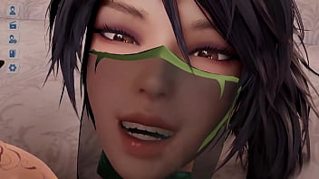Akali from league of legends gets double penetrated and cum in her holes hentai game 3d animation