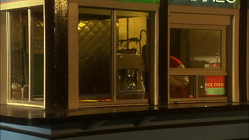 He jizzes all over her mouth and some even gets in her hair so she savors the taste as