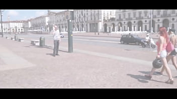 Double blowjob outdoor