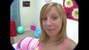 Chastity lynn cute 19 yo blonde teen huge cock pov blowjob and cum facial