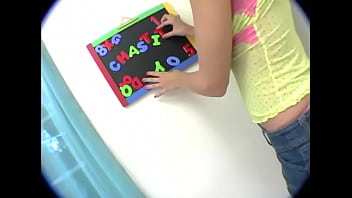 Chastity lynn cute 19 yo blonde teen huge cock pov blowjob and cum facial