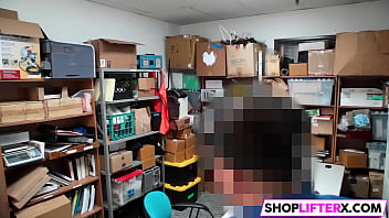 Teen shoplifter is in a tight corner