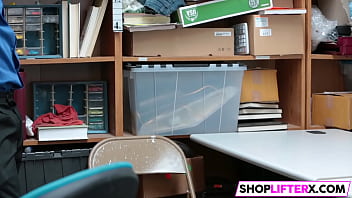 Teen shoplifter is in a tight corner