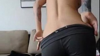 Pretty webcam girl with tattoo