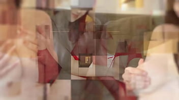 Naughty college student sucks off a room full of men