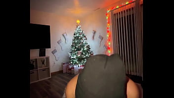 Sucking cock for christmas and huge load