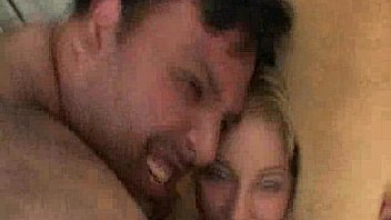 Hot blonde has sex with a chubby guy