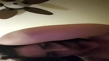 Bbw milf riding girthy dildo stuck to her closet