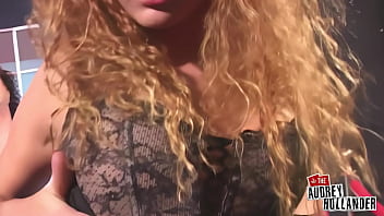 Audrey fingers pussy as otto pounds her gaping asshole raw