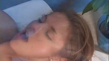 Frisky cutie acquires facial cum load