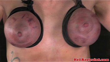 Tit bonded skank is being caned