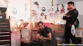 Hot Auto Mechanics Licking Ass & Fucking In Garage thumbnail