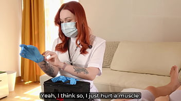 Redhead nurse seduces patient and gets extra naughty Redhead nurse seduces patient and gets extra naughty