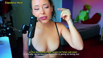 Morena gostosa mandando bater punheta punheta guiada com espuleta maia