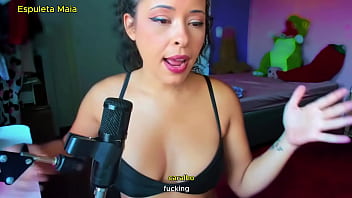 Morena gostosa mandando bater punheta punheta guiada com espuleta maia