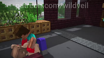 Minecraft sex scene steve x hooker animation