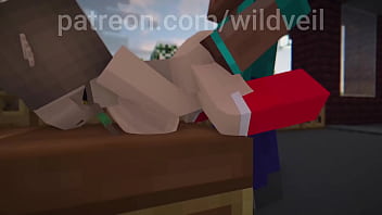 Minecraft sex scene steve x hooker animation