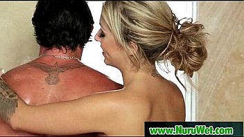 Busty japanese masseuse gives nuru massage and fucks client on air matress 29