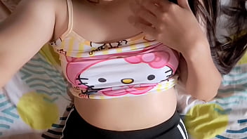 Influencer masturbates and touches her rich pussy and shows her big tits