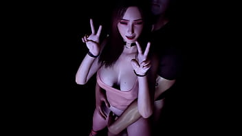 Sexy asian girl victory standing fuck