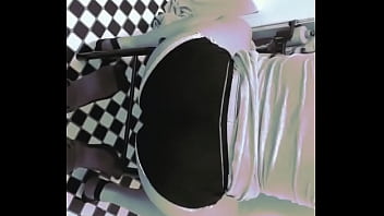 Ass shaking in bathroom