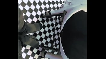 Ass shaking in bathroom