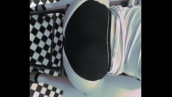 Ass shaking in bathroom