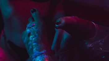 Wax play on feet session