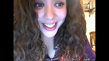 The girl plays with her pussy on the room