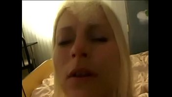 Long haired blond in sexy lingerie sucks and fucks