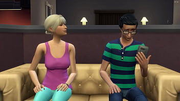 Hot blonde stepmom takes her nerdy stepson virginity to help him have sex for the first time