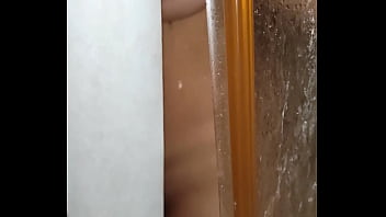 Caught big tits girl in bathroom
