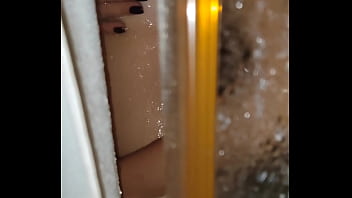 Caught big tits girl in bathroom