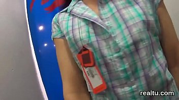 Stellar czech teen was seduced in the supermarket and shagged in pov