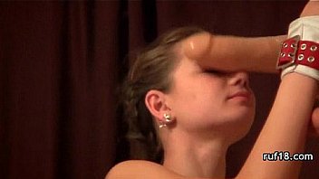 Teenie fucked in hard bondage