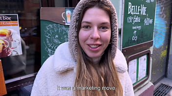 Girl promoter gives away her pussy as a bar promotion