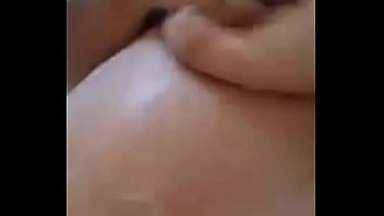 Ebony plays with tits