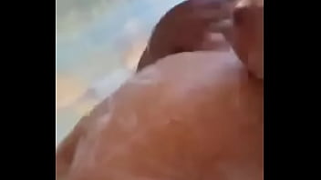 Ebony plays with tits