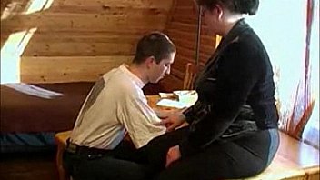 Young student fucks chubby granny