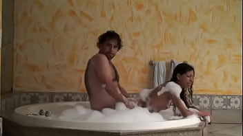 In the motel bathtub