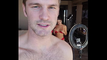 Beautiful strippers sharing big cock in hot threesome